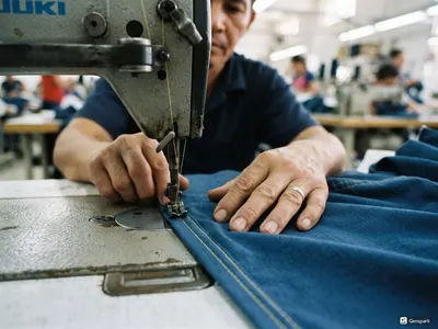 Chuyền may tại xưởng Quần Áo Tứ Lan